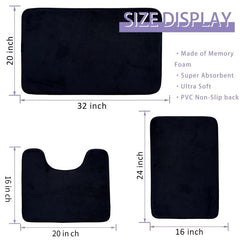 Memory Foam U-shaped Bathroom Rug