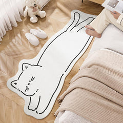 Cartoon Cat Shaped Rug Soft Area Rugs for Bedroom Living Room