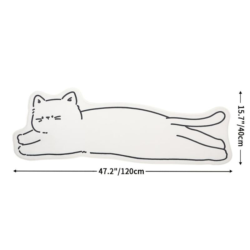 Cartoon Cat Shaped Rug Soft Area Rugs for Bedroom Living Room