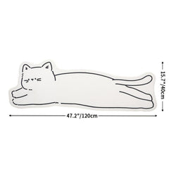Cartoon Cat Shaped Rug Soft Area Rugs for Bedroom Living Room
