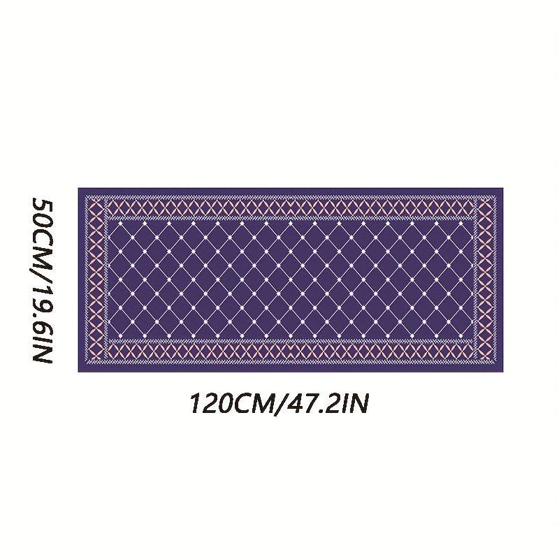 Geometric Non-slip Corridor Rug Soft Velvet Mat