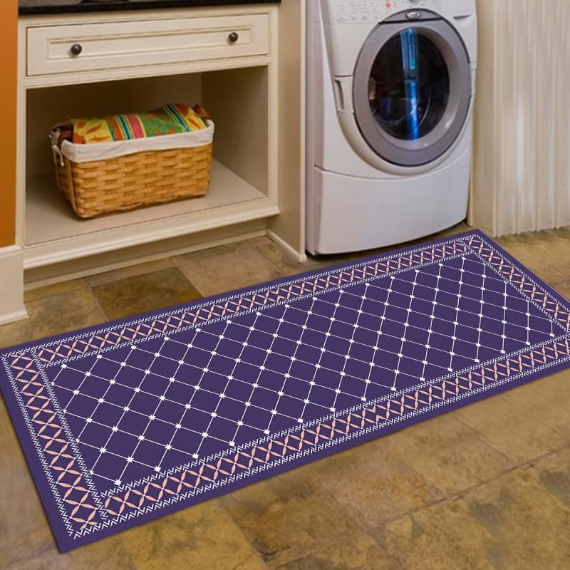 Geometric Non-slip Corridor Rug Soft Velvet Mat