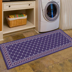 Geometric Non-slip Corridor Rug Soft Velvet Mat