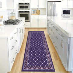 Geometric Non-slip Corridor Rug Soft Velvet Mat