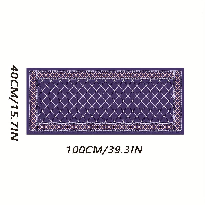 Geometric Non-slip Corridor Rug Soft Velvet Mat