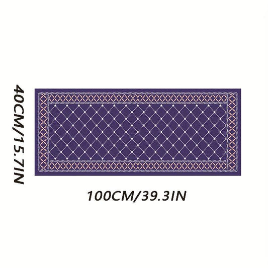 Geometric Non-slip Corridor Rug Soft Velvet Mat