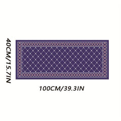 Geometric Non-slip Corridor Rug Soft Velvet Mat