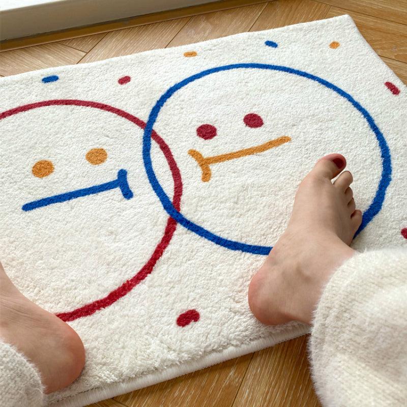 Cartoon Soft Area Rug Fluffy Cashmere Carpet Non-slip Bathroom Bedroom Carpet