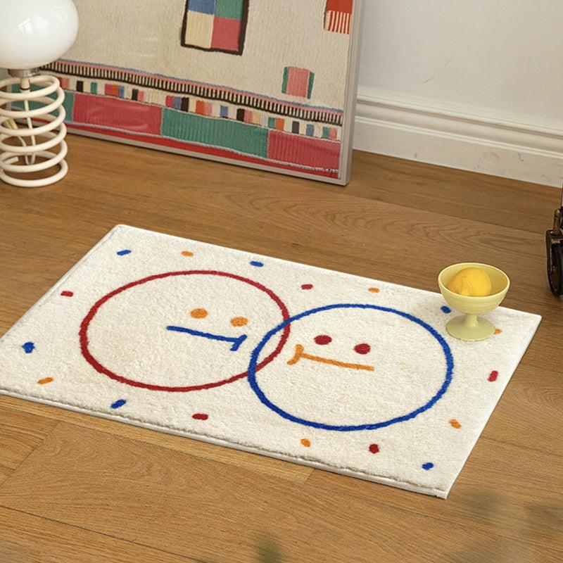 Cartoon Soft Area Rug Fluffy Cashmere Carpet Non-slip Bathroom Bedroom Carpet