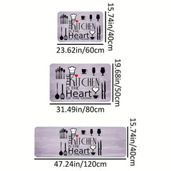Absorbent Anti Fatigue Kitchen Mat Non Slip Backing Laundry Bathroom Hallway