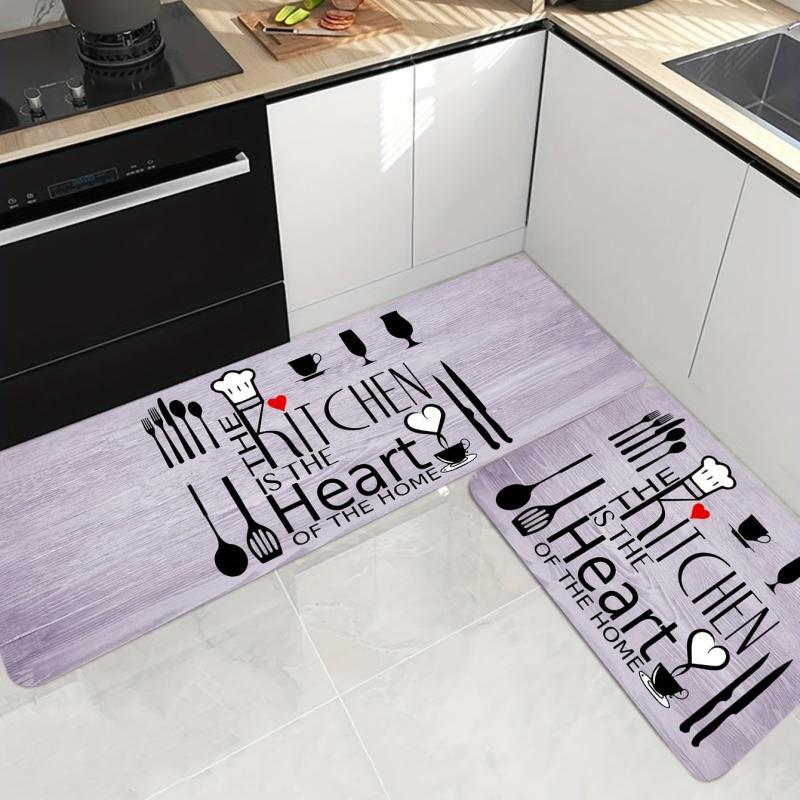 Absorbent Anti Fatigue Kitchen Mat Non Slip Backing Laundry Bathroom Hallway