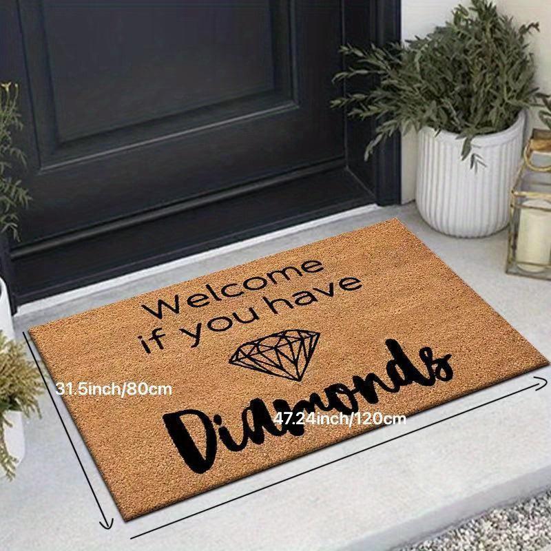 Non Slip Welcome Mats for Front Door Heavy Duty Rubber Mat with Funny Farmhouse
