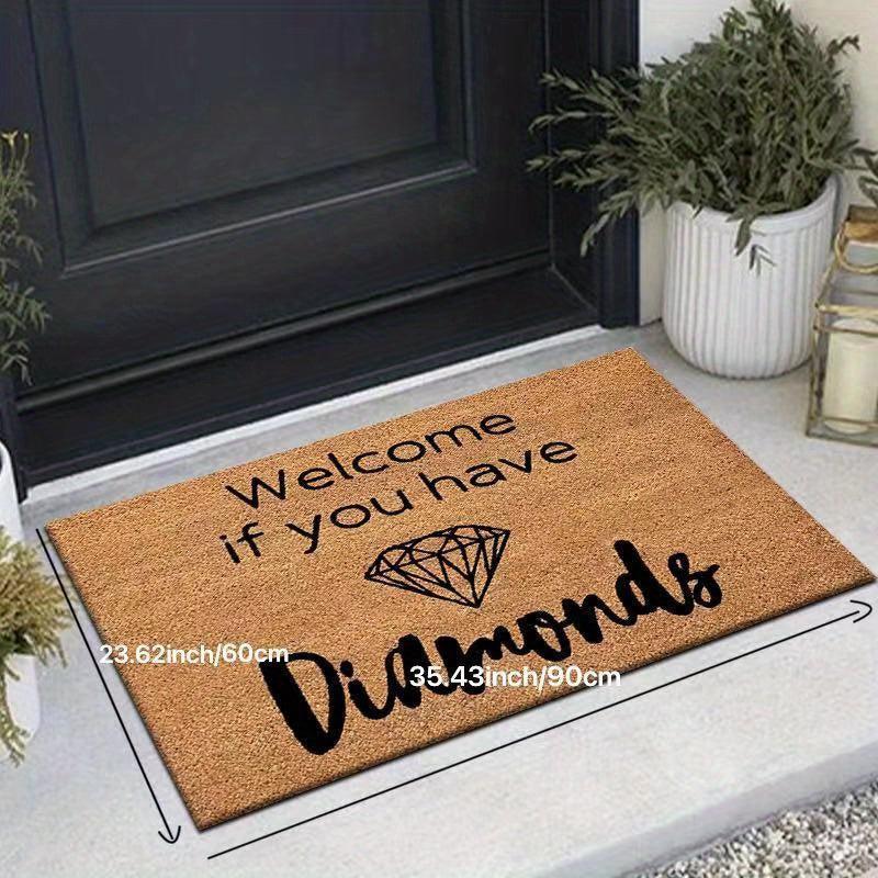 Non Slip Welcome Mats for Front Door Heavy Duty Rubber Mat with Funny Farmhouse