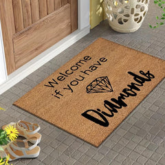 Non Slip Welcome Mats for Front Door Heavy Duty Rubber Mat with Funny Farmhouse