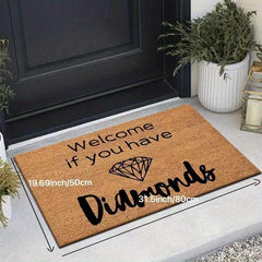 Non Slip Welcome Mats for Front Door Heavy Duty Rubber Mat with Funny Farmhouse
