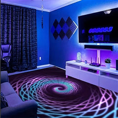 Space Distortion Kaleidoscope 3D Visual Effect Carpet Abstract Art Floor Mat