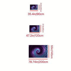 Space Distortion Kaleidoscope 3D Visual Effect Carpet Abstract Art Floor Mat