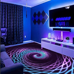 Space Distortion Kaleidoscope 3D Visual Effect Carpet Abstract Art Floor Mat