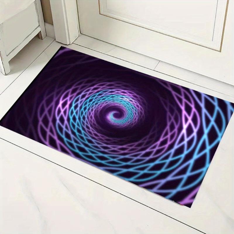 Space Distortion Kaleidoscope 3D Visual Effect Carpet Abstract Art Floor Mat