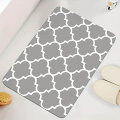 Geometric Pattern Kitchen Rug Modern Polyester Anti slip Kitchen Mat