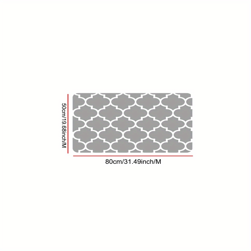 Geometric Pattern Kitchen Rug Modern Polyester Anti slip Kitchen Mat