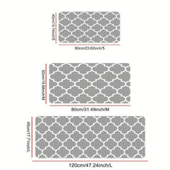 Geometric Pattern Kitchen Rug Modern Polyester Anti slip Kitchen Mat