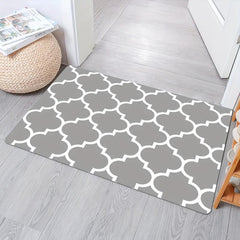 Geometric Pattern Kitchen Rug Modern Polyester Anti slip Kitchen Mat