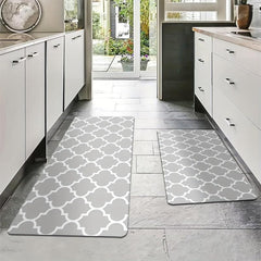Geometric Pattern Kitchen Rug Modern Polyester Anti slip Kitchen Mat