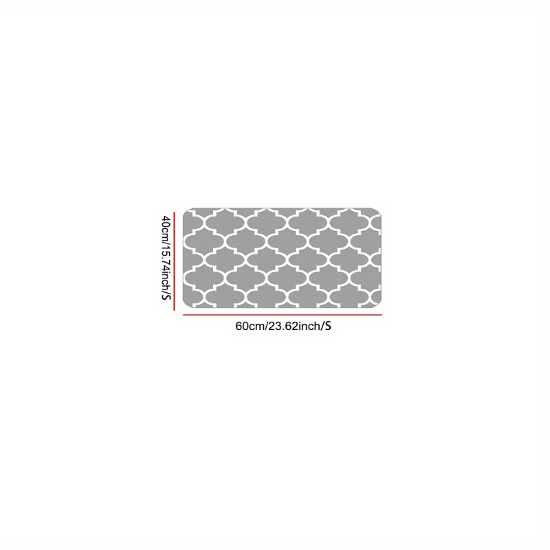 Geometric Pattern Kitchen Rug Modern Polyester Anti slip Kitchen Mat