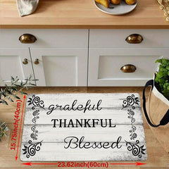 Wood Print Kitchen Mat Absorbent Anti Slip Machine Washable Runner Rug