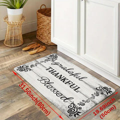Wood Print Kitchen Mat Absorbent Anti Slip Machine Washable Runner Rug