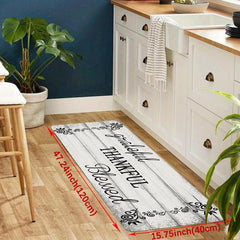 Wood Print Kitchen Mat Absorbent Anti Slip Machine Washable Runner Rug