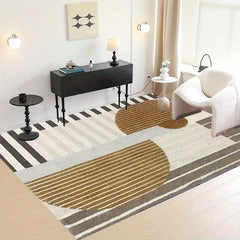 Soft Faux Wool Area Rug, Non-Slip Polyester Fiber Mat, Washable Anti-Fatigue Sof