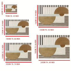Soft Faux Wool Area Rug, Non-Slip Polyester Fiber Mat, Washable Anti-Fatigue Sof