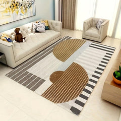 Soft Faux Wool Area Rug, Non-Slip Polyester Fiber Mat, Washable Anti-Fatigue Sof