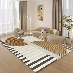 Soft Faux Wool Area Rug, Non-Slip Polyester Fiber Mat, Washable Anti-Fatigue Sof