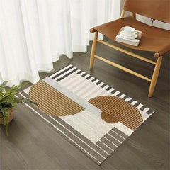 Soft Faux Wool Area Rug, Non-Slip Polyester Fiber Mat, Washable Anti-Fatigue Sof