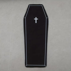 1pc Coffin Halloween Rug Gothic Home Decor Non Slip Door Mats