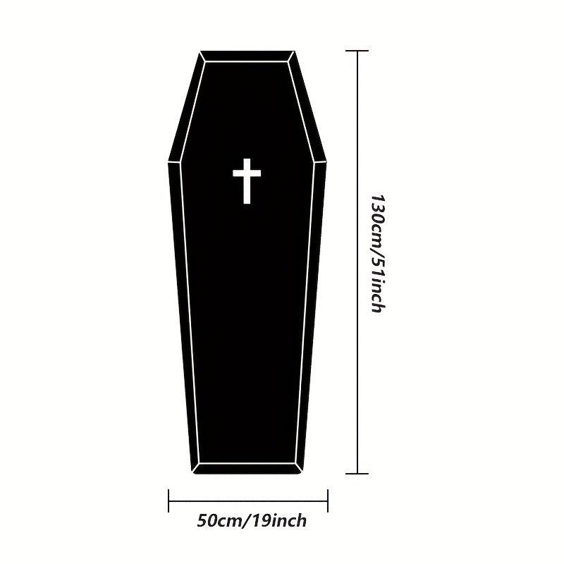 1pc Coffin Halloween Rug Gothic Home Decor Non Slip Door Mats