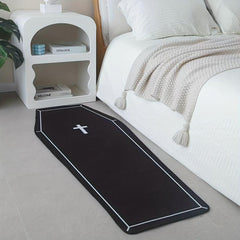 1pc Coffin Halloween Rug Gothic Home Decor Non Slip Door Mats