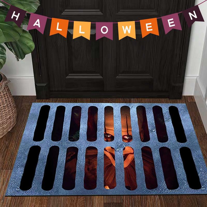 Halloween Clown 3D Illusion Door Mat - Horror Movie Area Rug