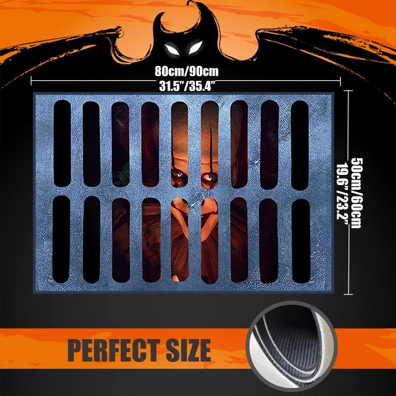 Halloween Clown 3D Illusion Door Mat - Horror Movie Area Rug