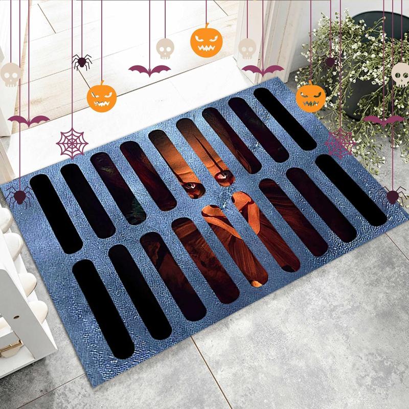 Halloween Clown 3D Illusion Door Mat - Horror Movie Area Rug