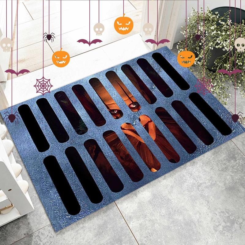Halloween Clown 3D Illusion Door Mat - Horror Movie Area Rug