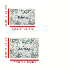 Leaf Bathroom Mat Non-slip Indoor Doormat 19.68x31.49in