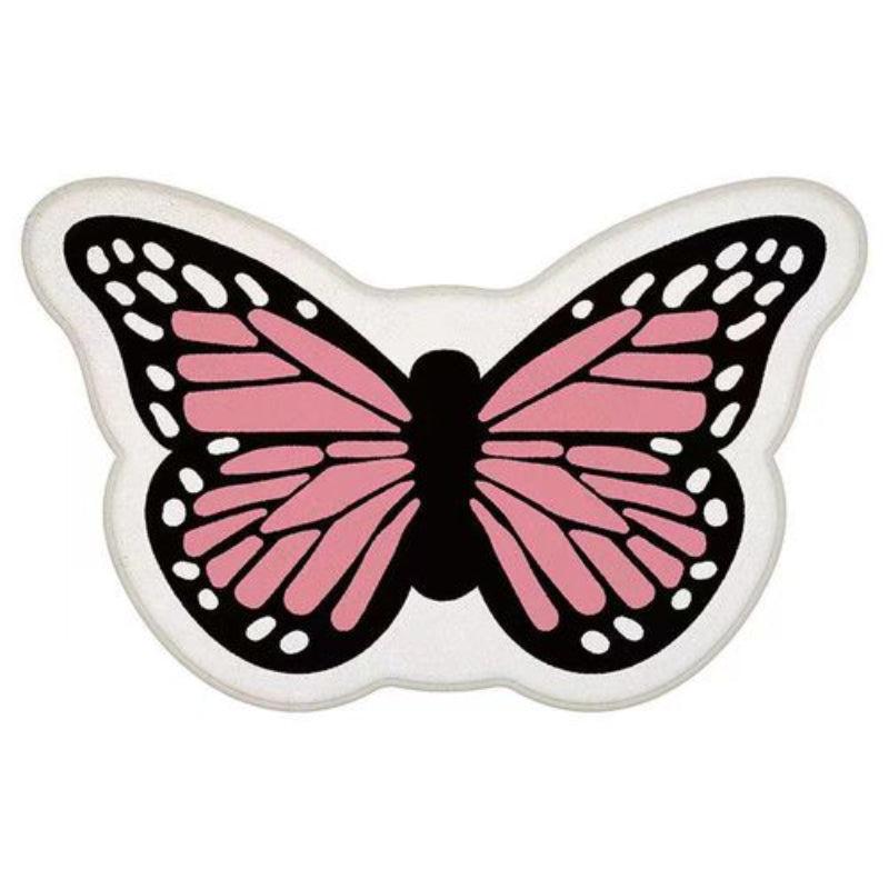 Fluffy Butterfly Area Rugs Soft Thickened Absorbent Floor Mat
