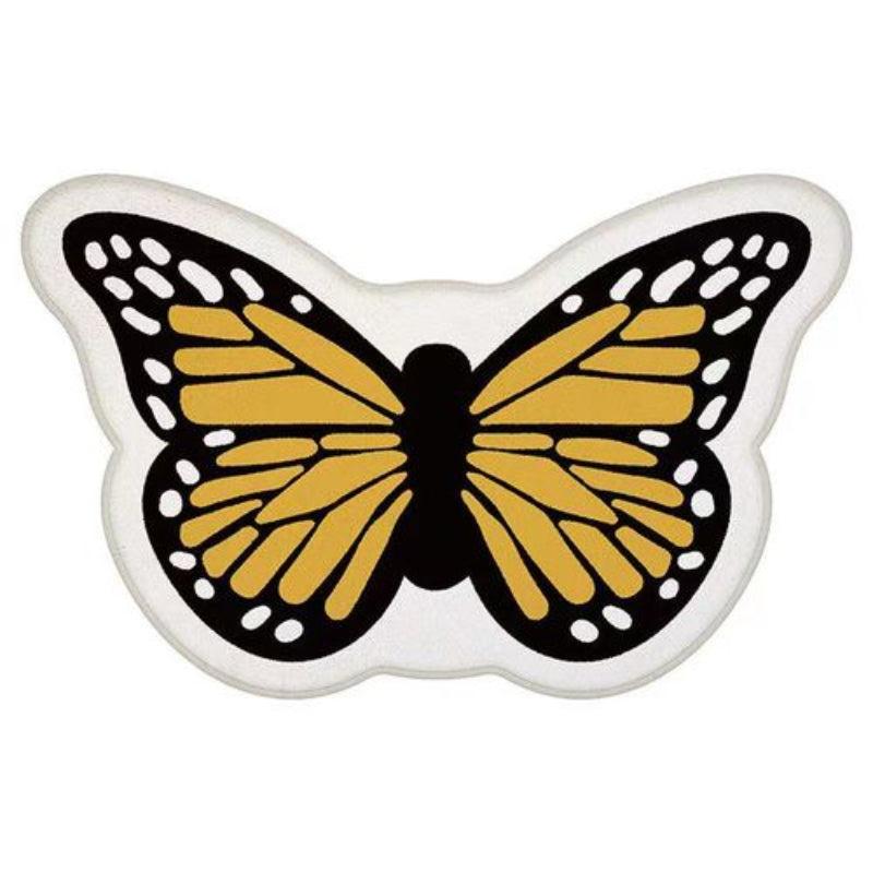 Fluffy Butterfly Area Rugs Soft Thickened Absorbent Floor Mat