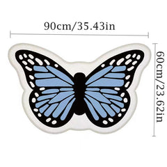 Fluffy Butterfly Area Rugs Soft Thickened Absorbent Floor Mat