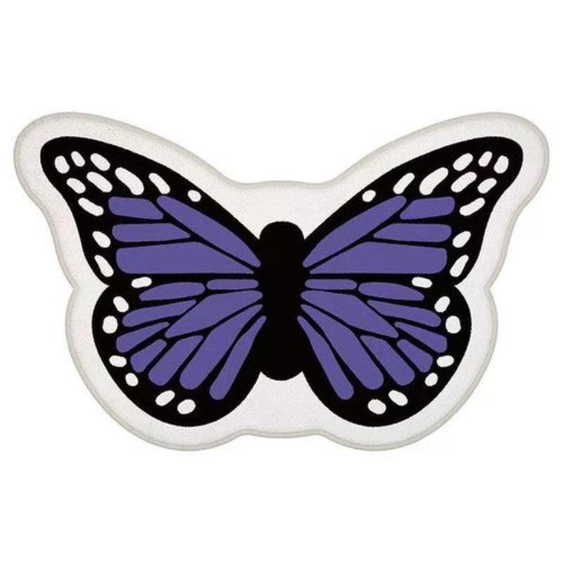 Fluffy Butterfly Area Rugs Soft Thickened Absorbent Floor Mat
