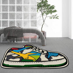 Thickened Sneakers Rug 60x110cm Irregular Cartoon Shoe Shape Floor Mat